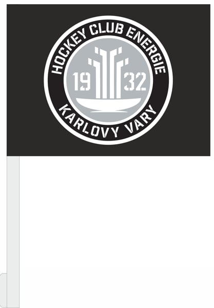 Fan vlajka na auto K. Vary "Logo alternativní"
